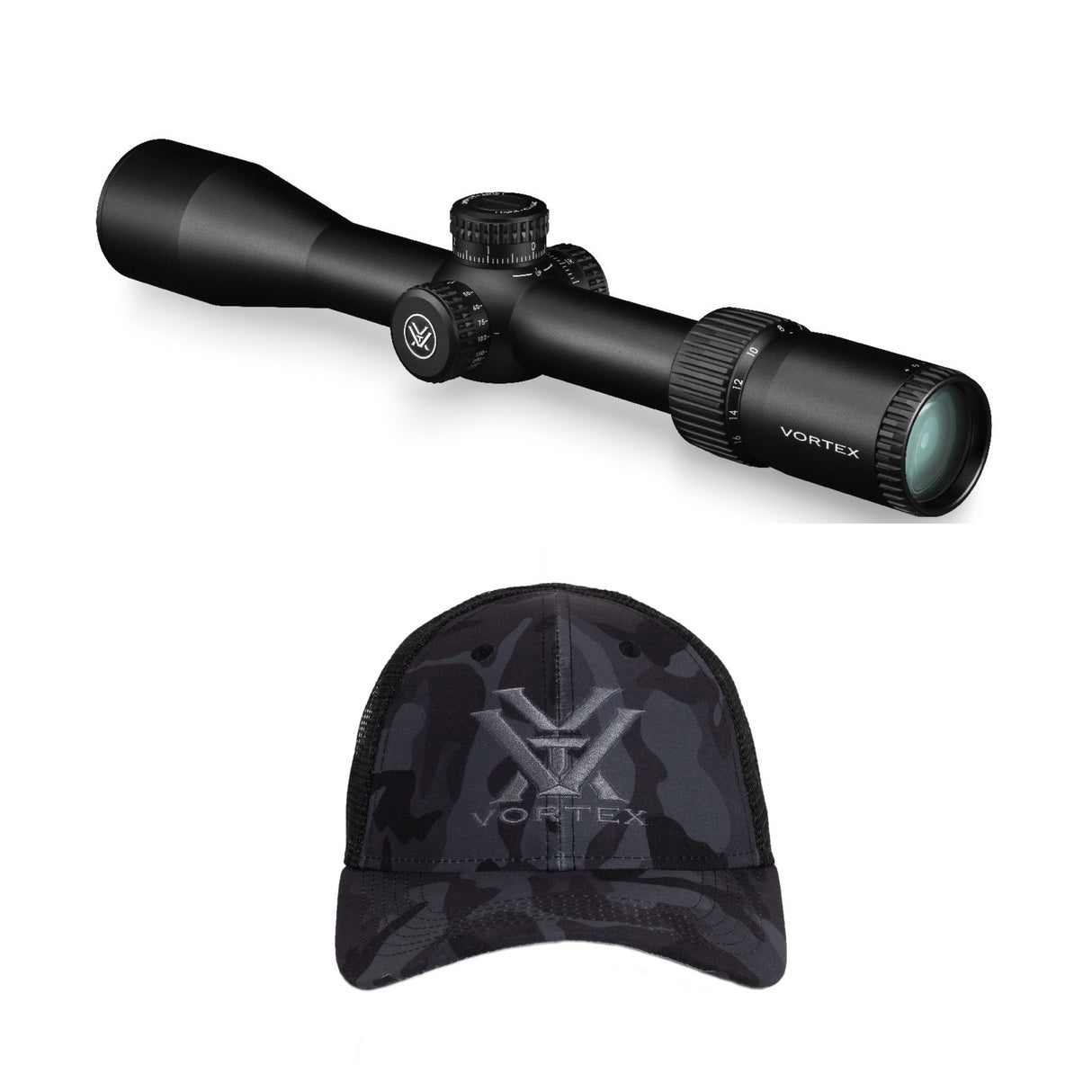 Vortex Diamondback 4-16x44 Riflescope (EBR-2C MRAD Reticle) with Hat