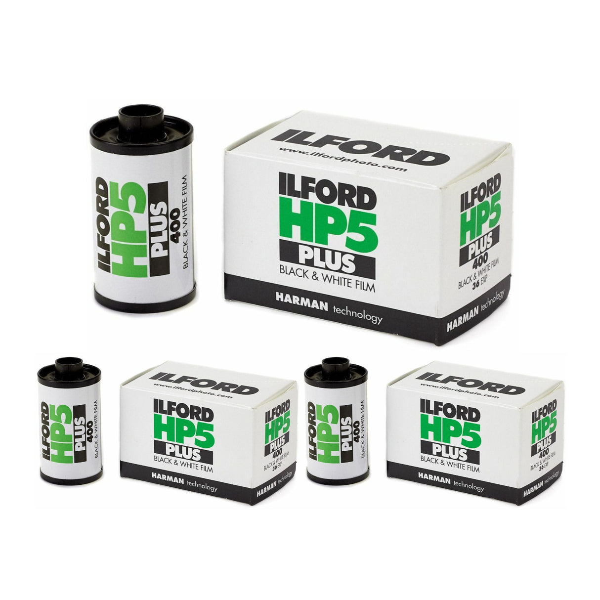 Ilford HP5 Plus ISO 400 Black and White 35mm Roll Film (36 Exposures, 3-Pack)