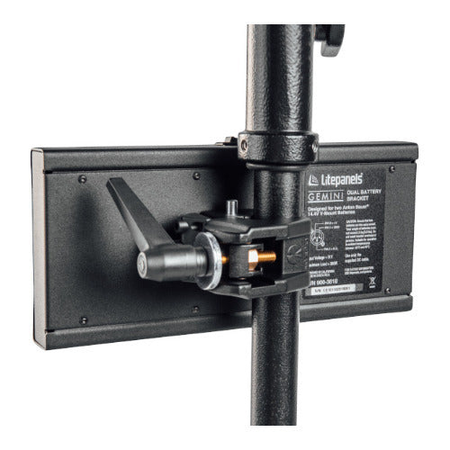 Litepanels Dual Gold Mount Battery Bracket with XLR Cable for Gemini 2x1