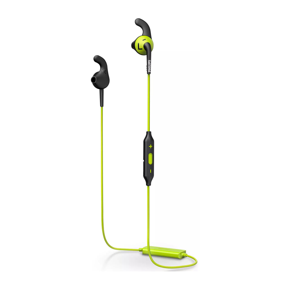 Philips SHQ6500CL ActionFit in-Ear Wireless Headphones (Black/Lime Green)