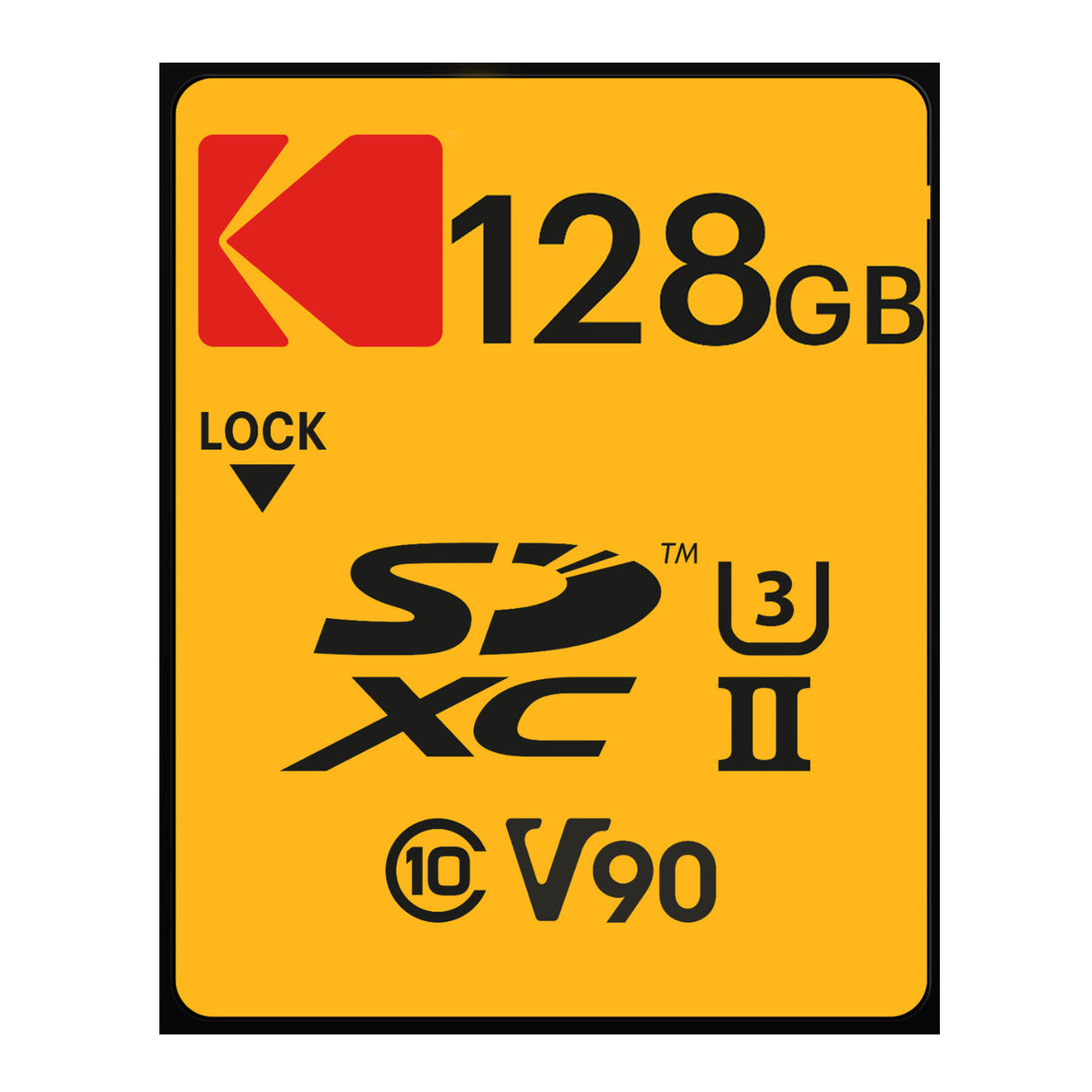 Kodak 128GB UHS-II U3 V90 Ultra Pro SDXC Memory Card (290MB/S R, 230MB/s W)