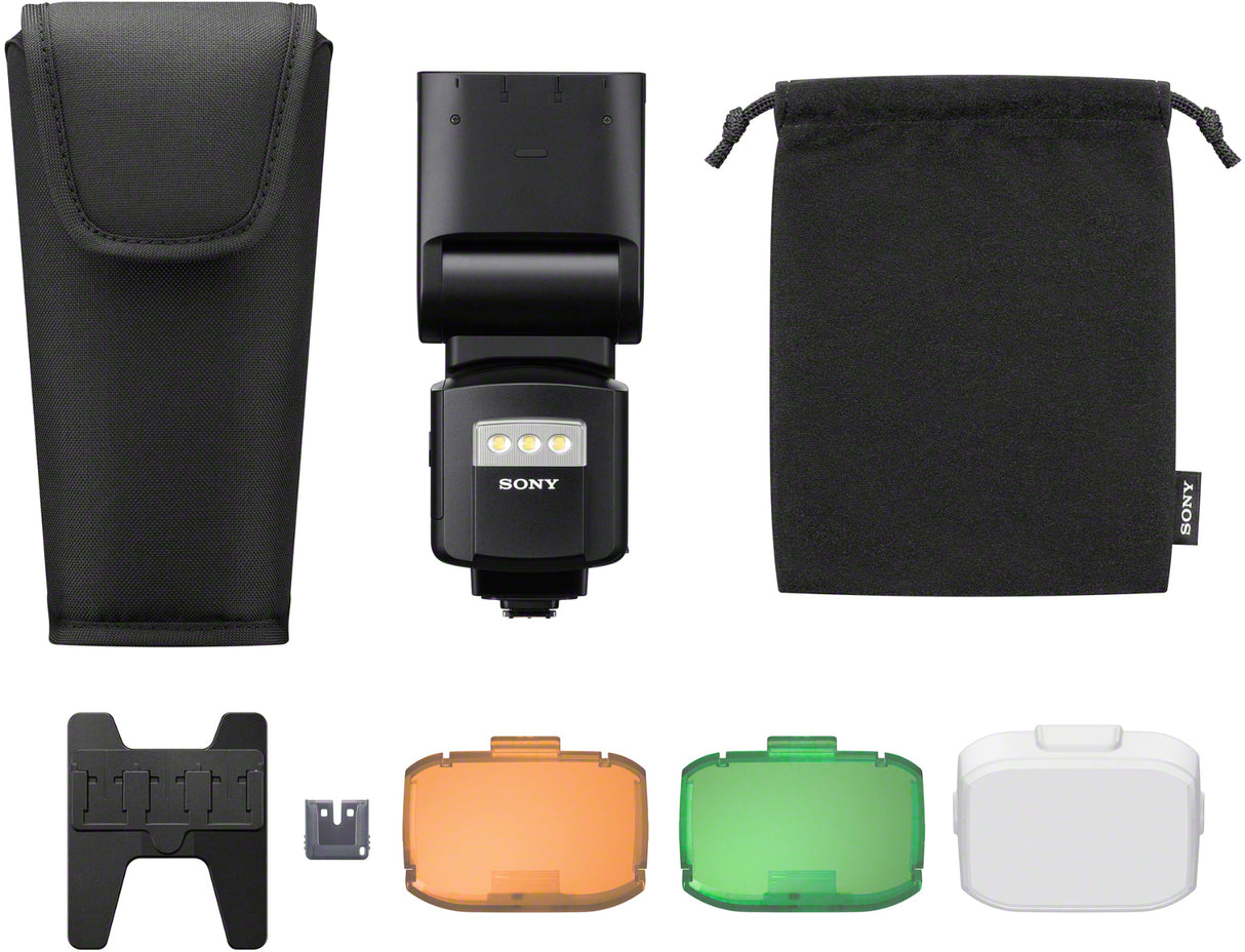 Sony HVL-F60RM Wireless Radio Control External Flash with USB-C Charger and Triple Shoe Bracket