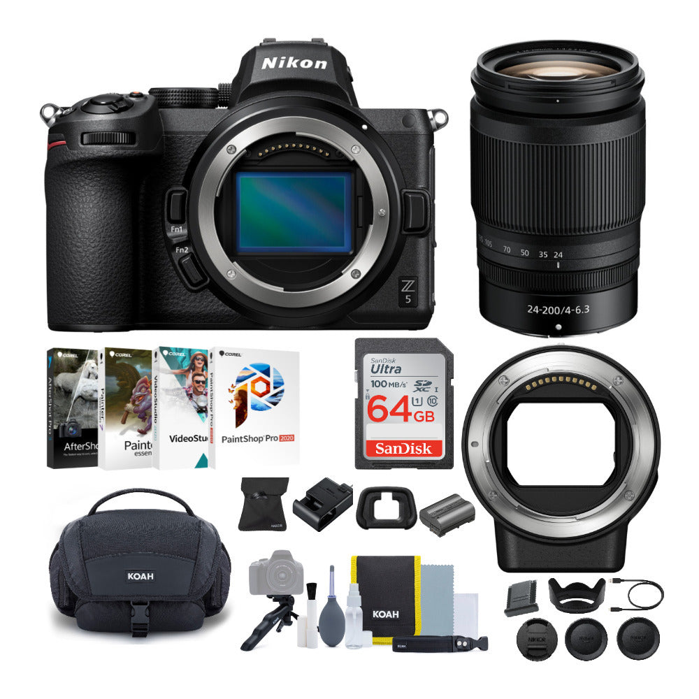 Nikon Z 5 Mirrorless Digital Camera with 24-200mm Lens Bundle