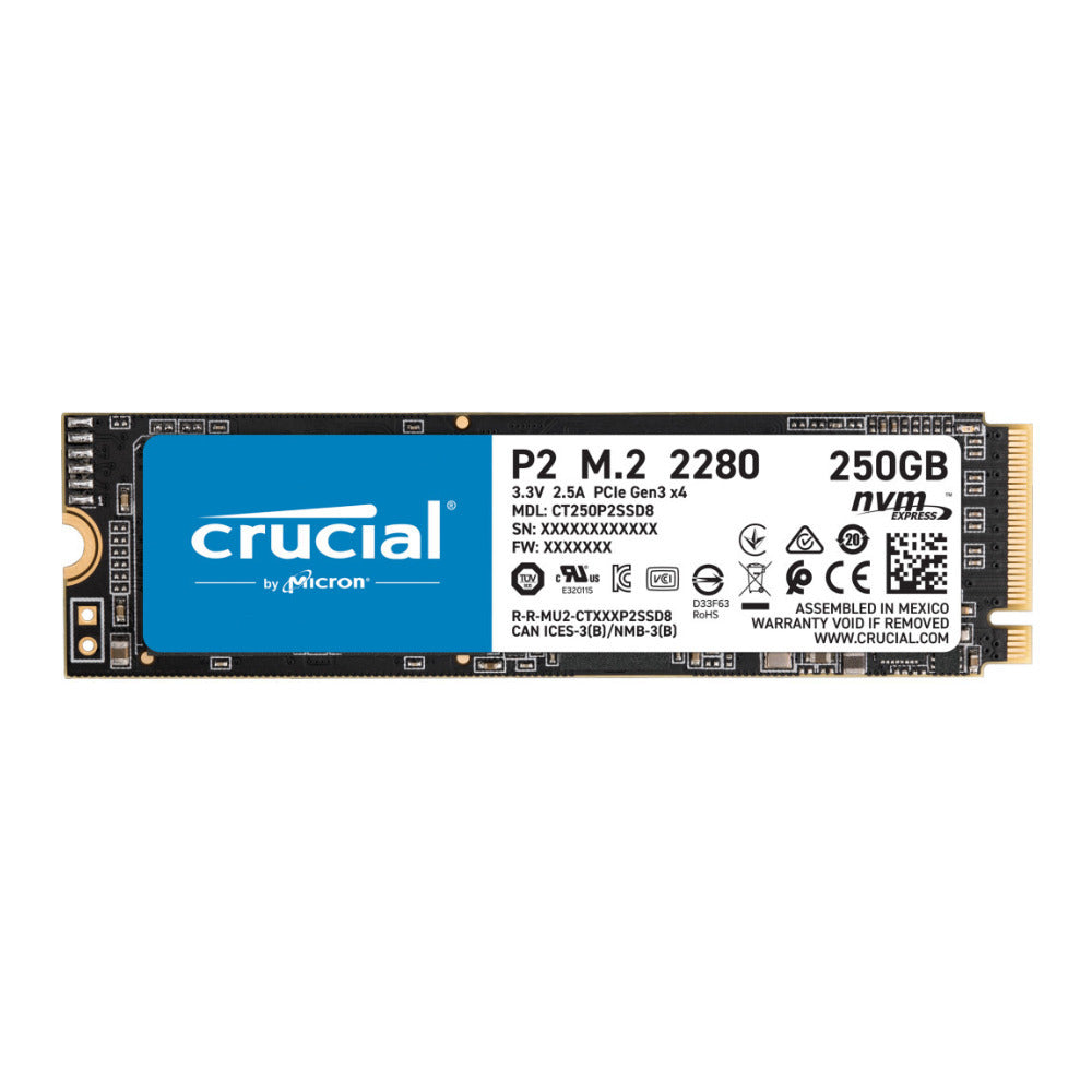 Crucial P2 250Gb 3D NAND NVMe PCIe M.2 SSD
