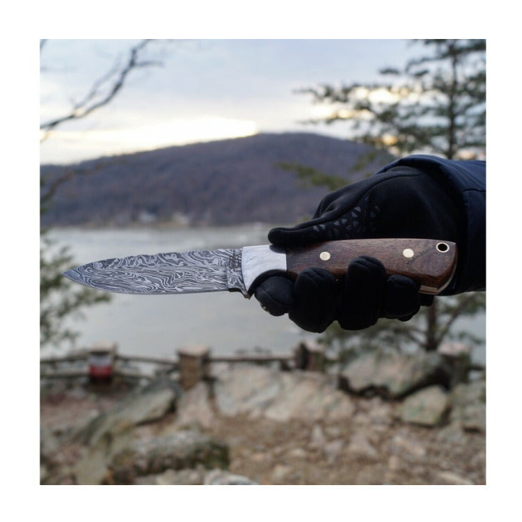 BNB Knives Drop Point Classic Utility Hunter Knife and Paracord Bracelet