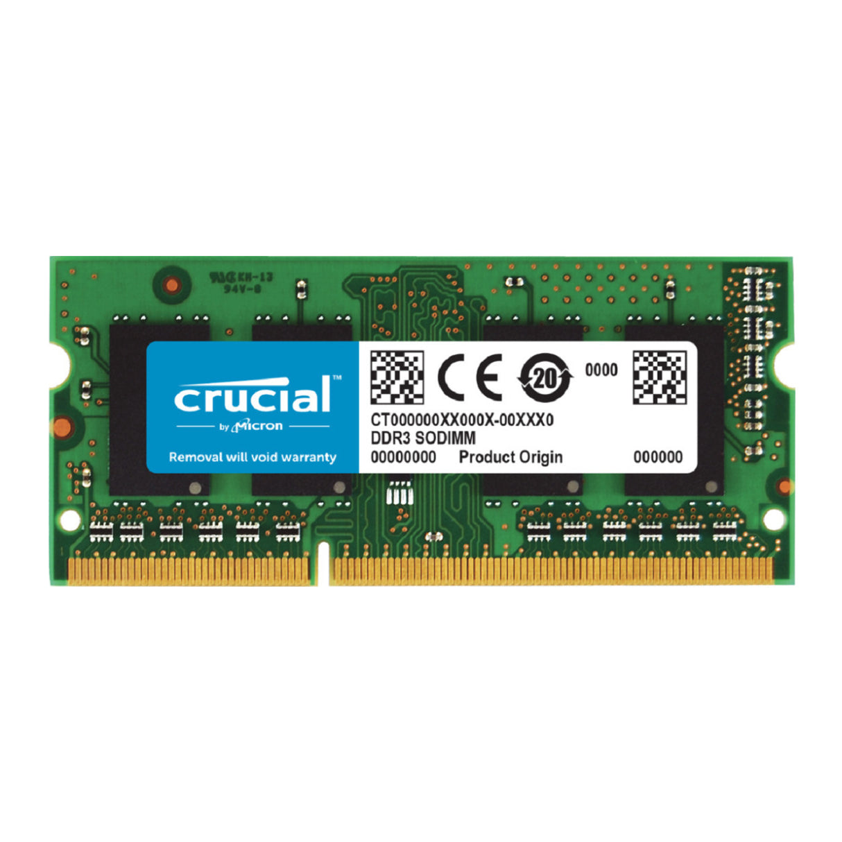 Crucial 4GB DDR3 1333 MT/s (PC3-10600) CL9 SODIMM 204pin 1.35V/1.5V for Mac