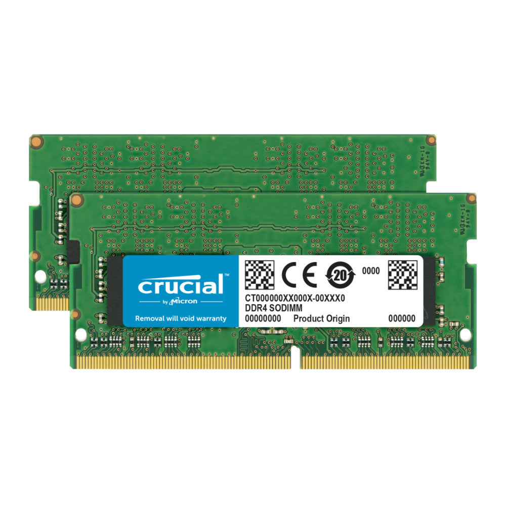Crucial 64GB kit (32GBx2), 260-pin SODIMM, DDR4 PC4-25600, NON-ECC,