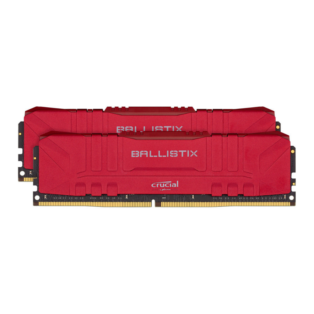 Crucial Ballistix 16GB DDR4-3600 UDIMM RAM Desktop Memory Kit (2x8GB, Red)
