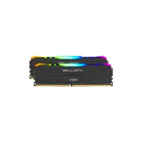 Crucial Ballistix 16GB DDR4-3000 DIMM RAM Memory Kit RGB Lights (2x8GB, Black)