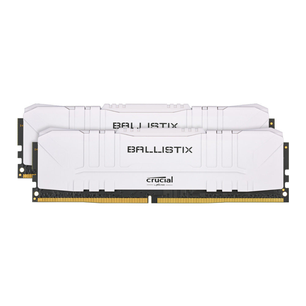 Crucial Ballistix 16GB DDR4-3000 UDIMM RAM Desktop Memory Kit (2x8GB, White)
