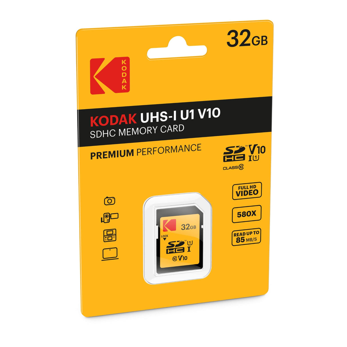 Kodak 32GB Class 10 UHS-I U1 SDHC Memory Card (5-Pack) with Focus All-In-One USB Card Reader