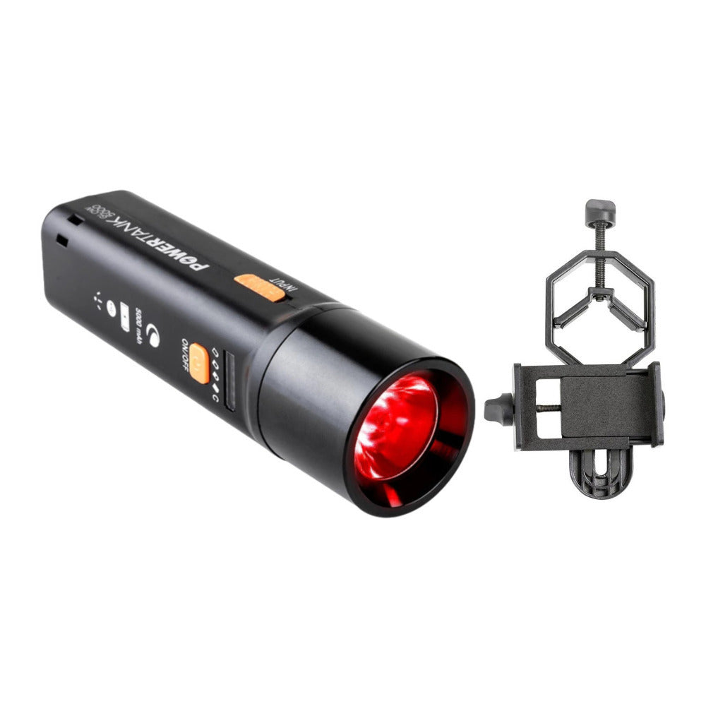 Celestron PowerTank Glow 5000 Red Flashlight and Power Bank with Phone Adapter