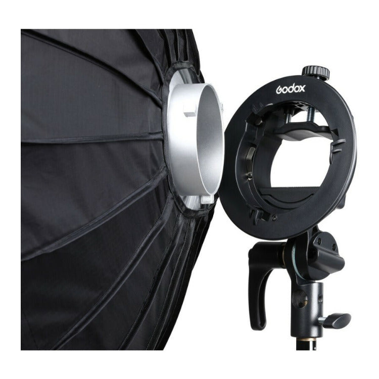 Godox S2 Bowens Mount Bracket with Softbox and Carrying Bag Kit