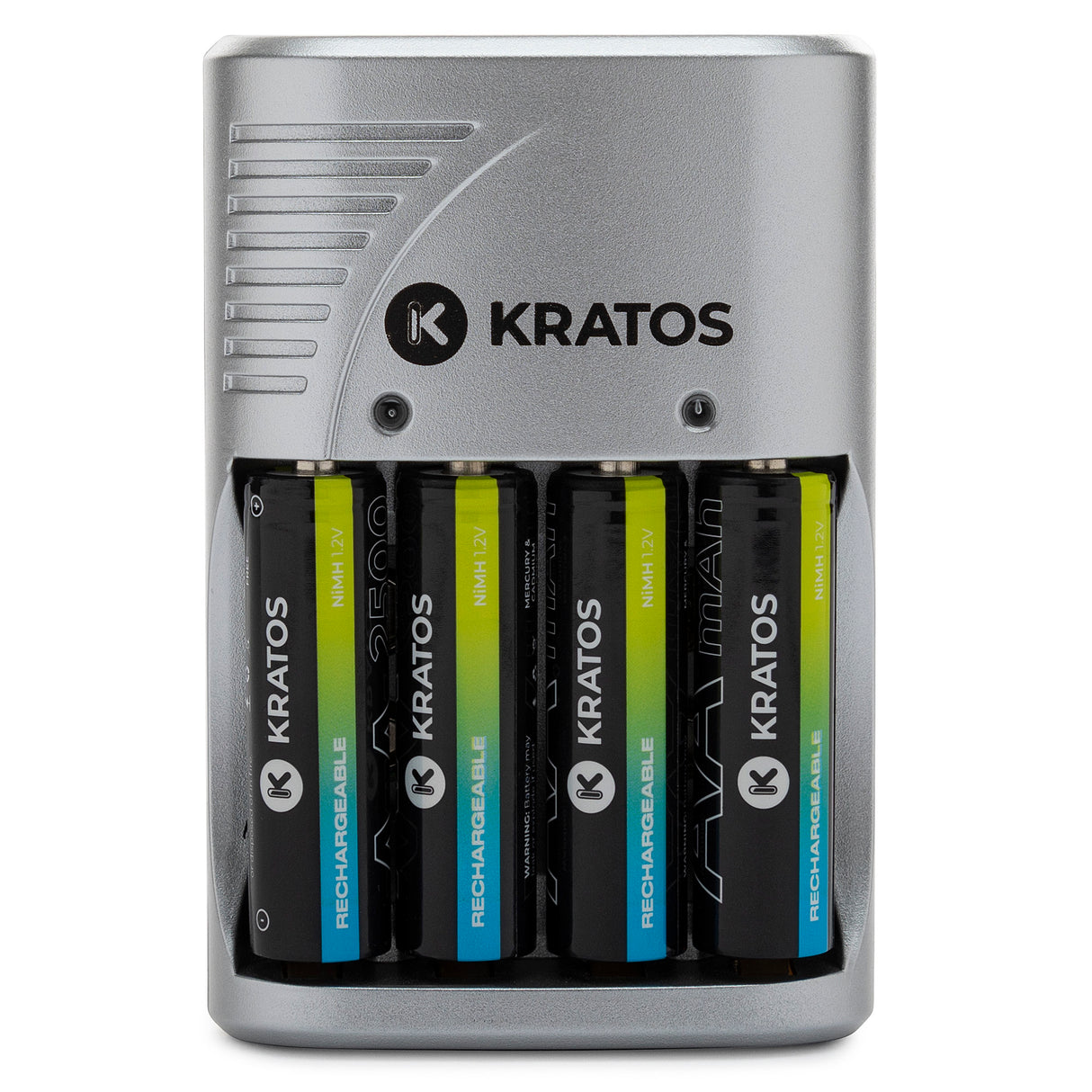 Kratos Power Rapid Travel Charger with 4 AA NiMH Rechargeable Batteries