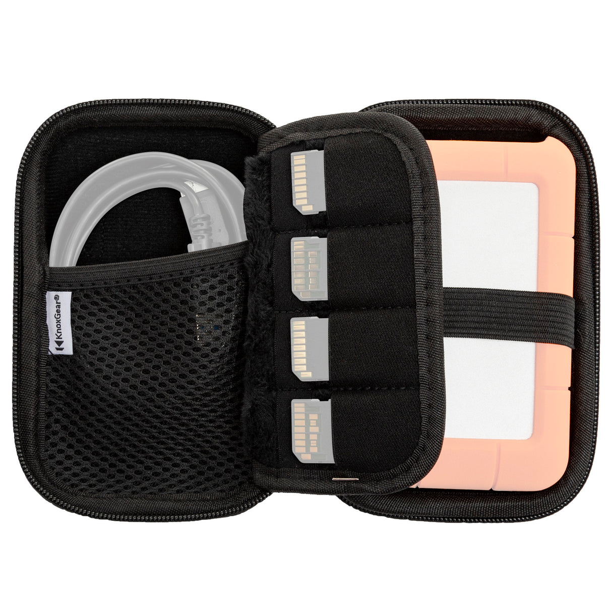 Knox Gear Travel Organizer and Storage Case for Small Electronics/Accessories