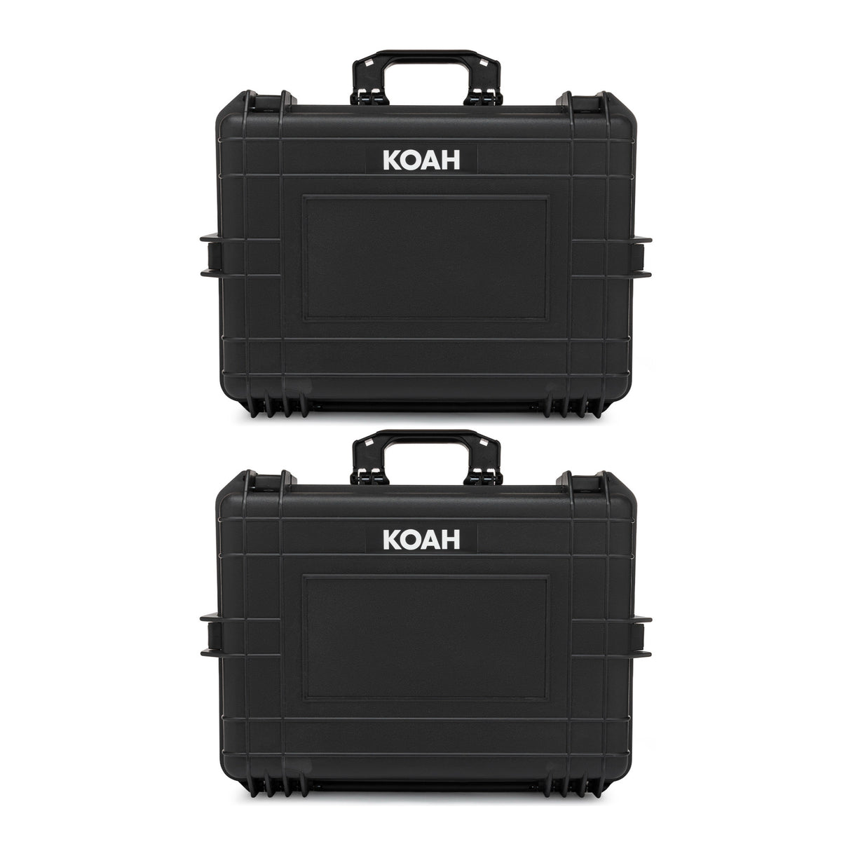 Koah Weatherproof Hard Case with Customizable Foam (22 x 17 x 8 Inch, 2-Pack)