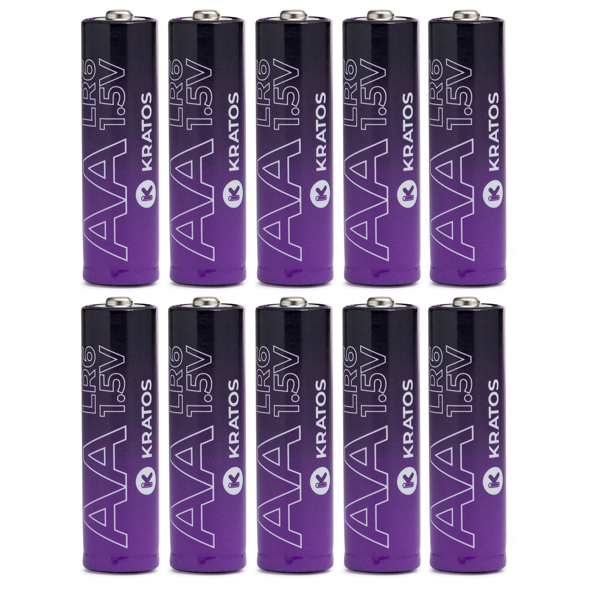 Kratos Power High-Performance Ultra Alkaline AA Batteries (10-Pack)