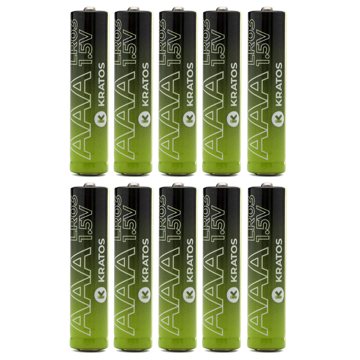 Kratos Power High-Performance Ultra Alkaline AAA Batteries (10-Pack)