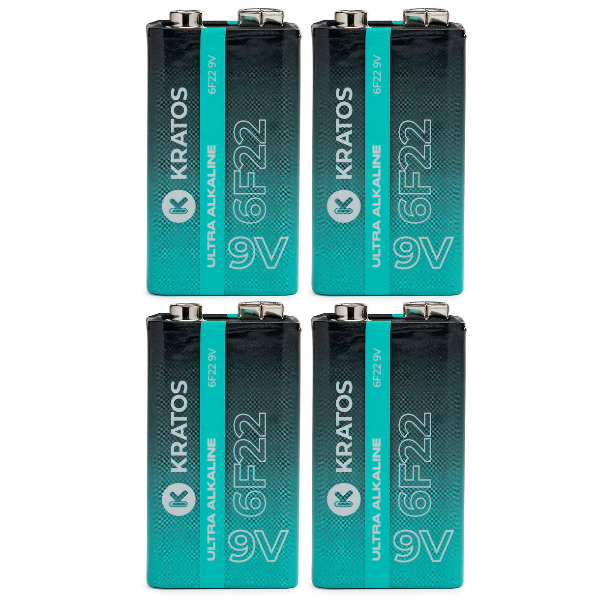 Kratos Power High-Performance Ultra Alkaline 9V Batteries (4-Pack)
