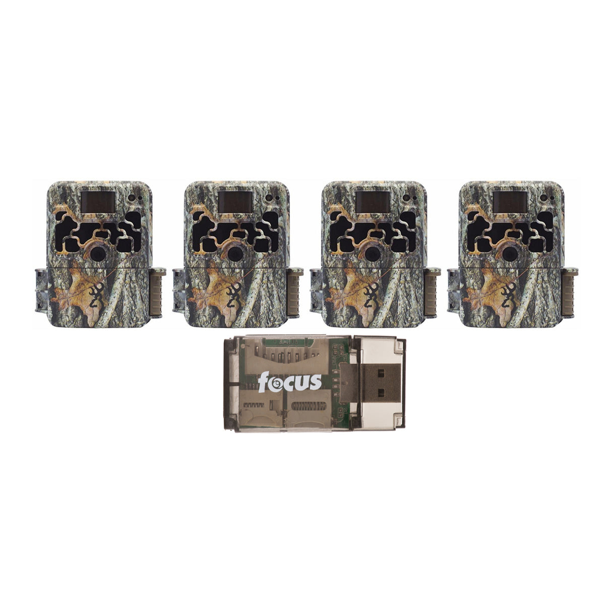 Browning Trail Cameras Dark Ops Extreme 16MP Game Camera (4-Pack) with Focus USB 2.0 Card Reader