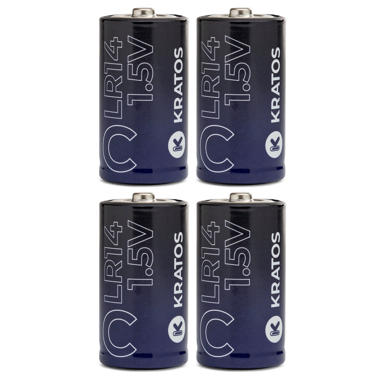Kratos Power High-Performance Ultra Alkaline C Cell Batteries (4-Pack)