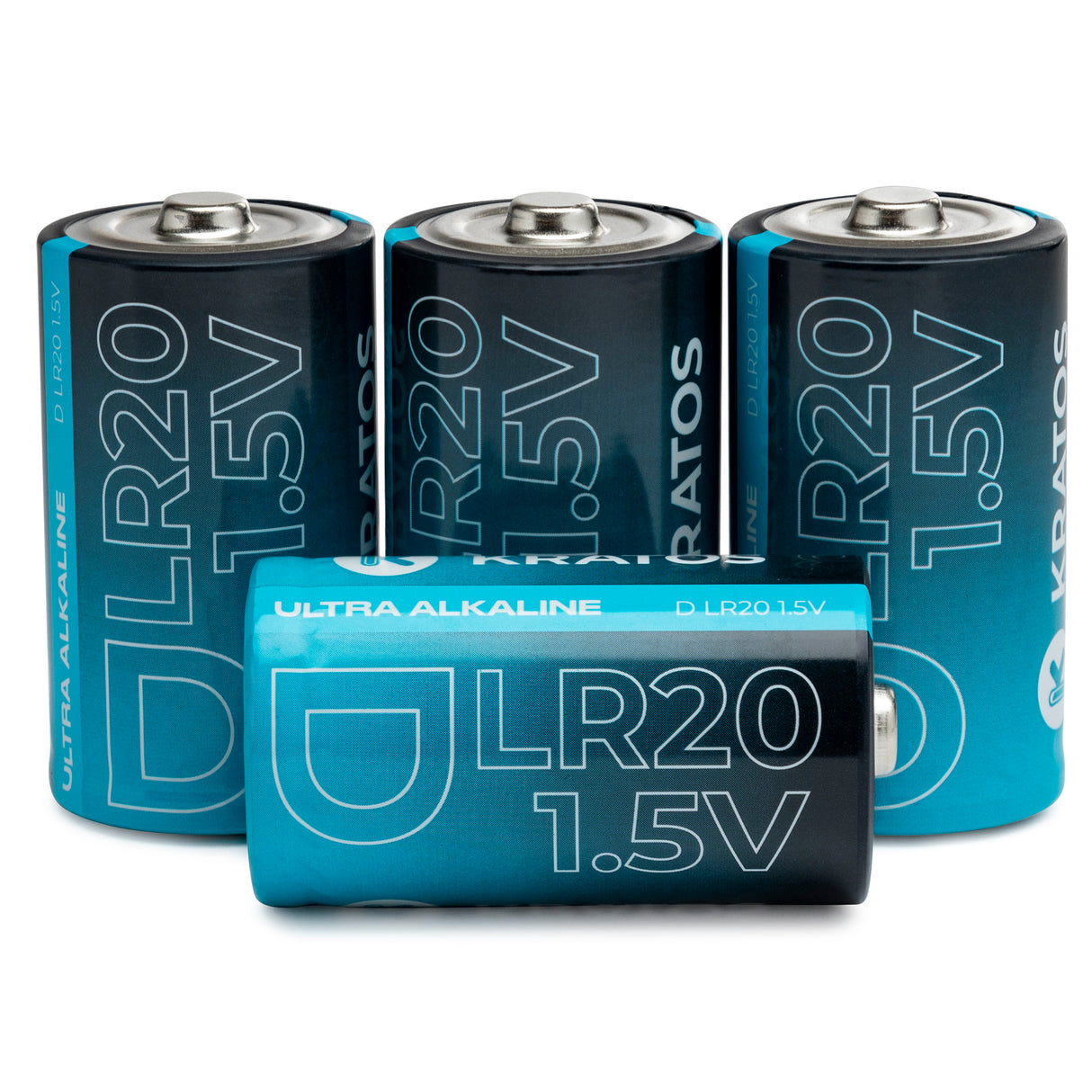 Kratos Power High-Performance Ultra Alkaline D Cell Batteries (4-Pack)