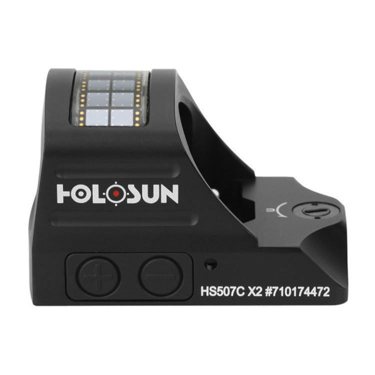HOLOSUN HS507C-X2 Black Anodized 1x 2/32 MOA Red Circle with Dot Reticle