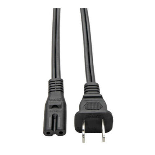 Tripp Lite 2-Slot Non-Polarized Laptop Notebook Power Cord (6-Feet, Black)