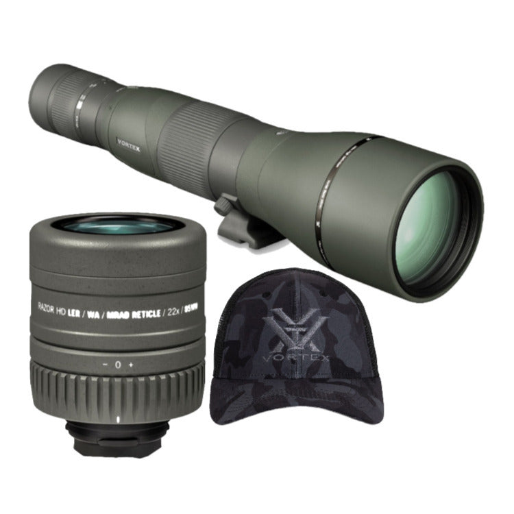 Vortex Razor HD 27-60x85 Spotting Scope (Straight) Bundle