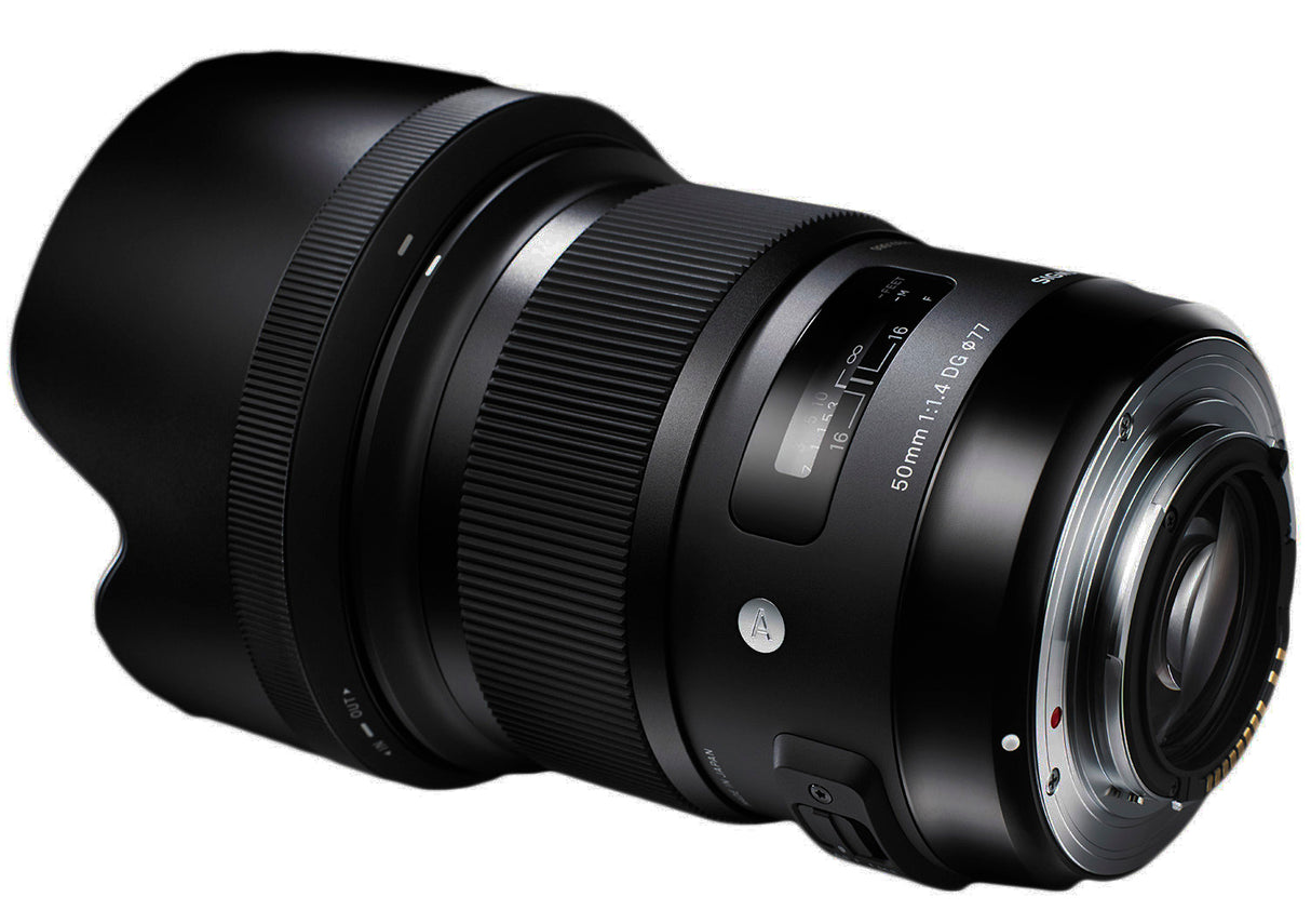 Sigma 50mm f/1.4 DG HSM Art Lens for Canon with LaCie Hard Drive and SanDisk 64GB Memory Card