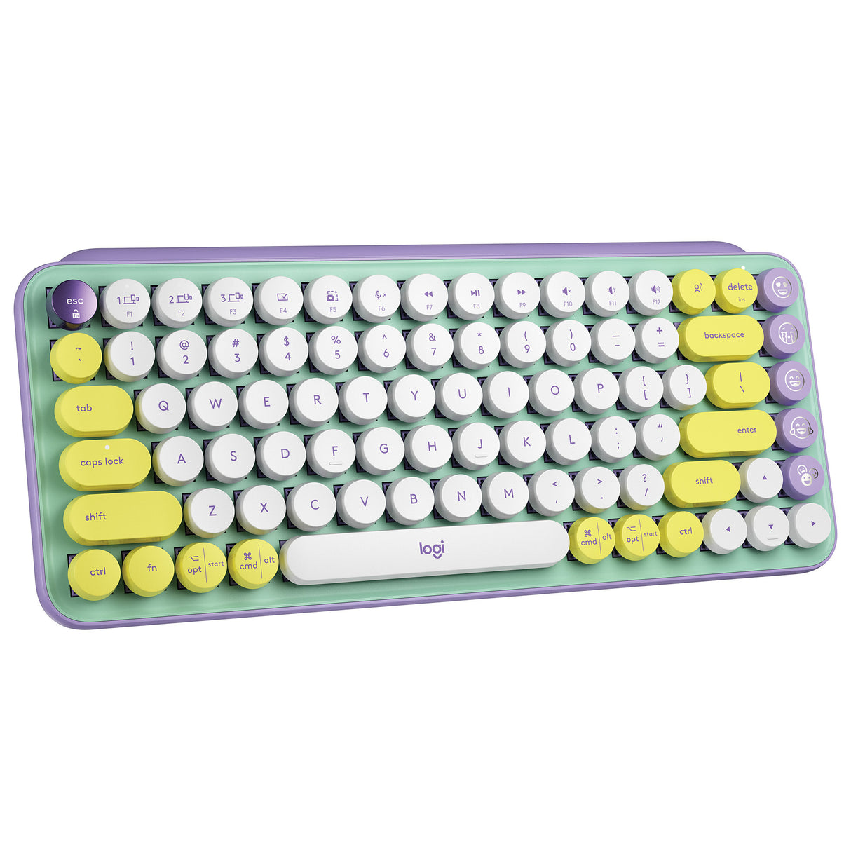 Logitech POP Keys Wireless Mechanical Keyboard With Emoji Keys Bundle