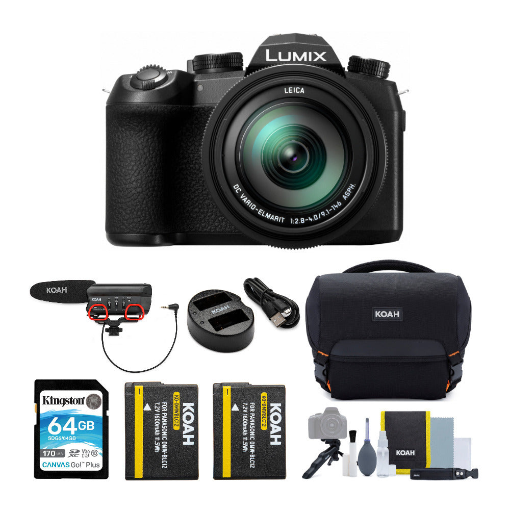Panasonic LUMIX FZ1000 II 16x 25-400mm Digital Camera with Gadget Bag and Accessory Bundle