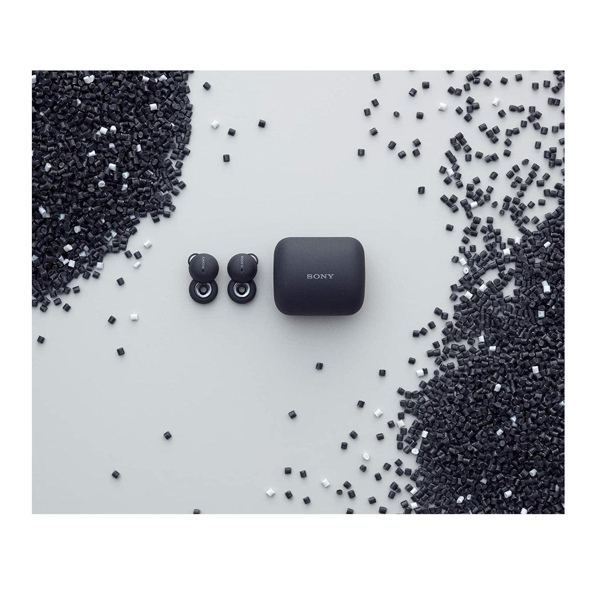 Sony LinkBuds Truly Wireless Earbuds (Dark Gray) with Knox Gear Hard EVA Travel Case