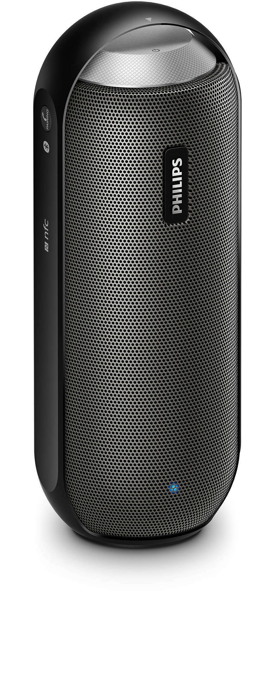 Philips Splash Proof Wireless Bluetooth Portable Speaker (Gun Metal Black)