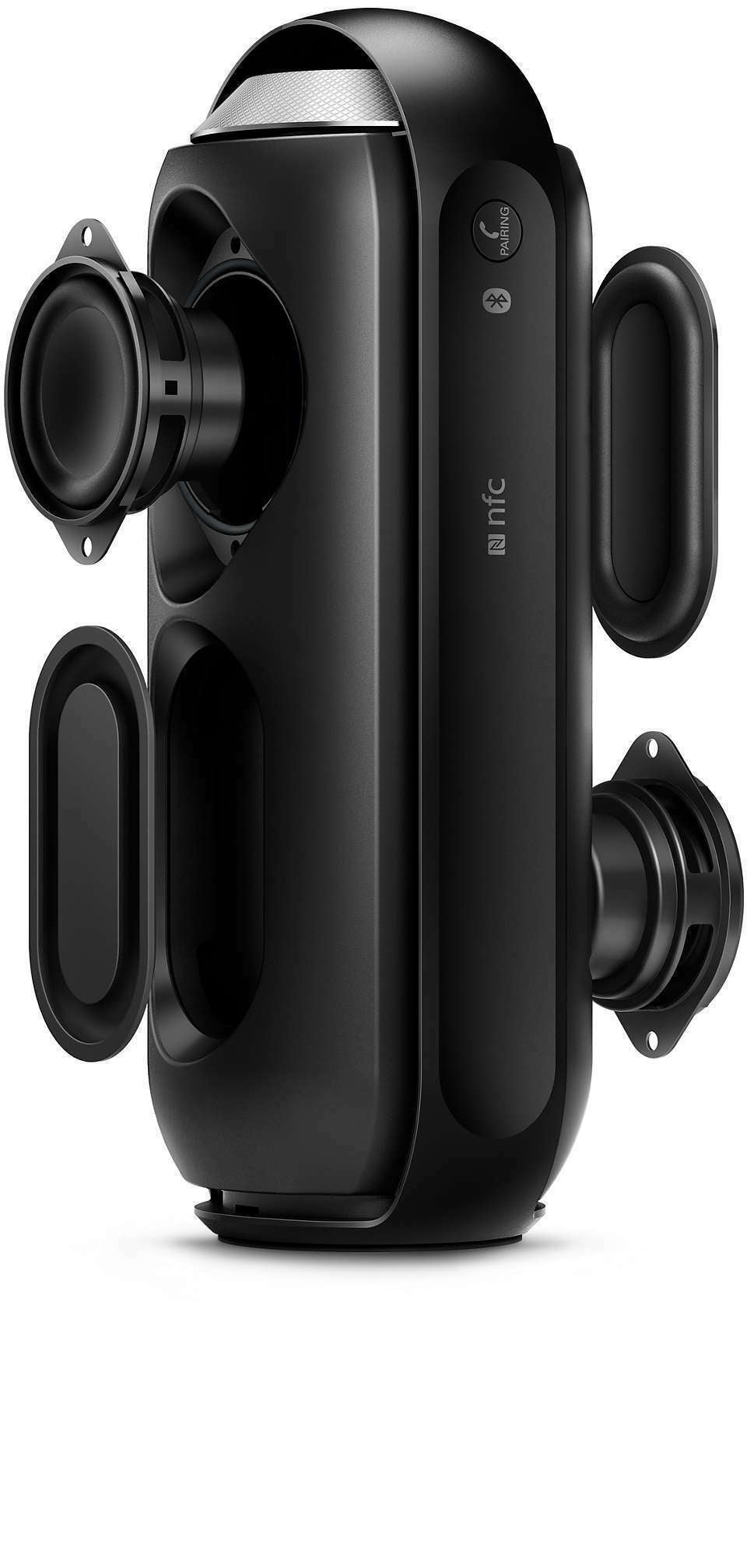 Philips Splash Proof Wireless Bluetooth Portable Speaker (Gun Metal Black)