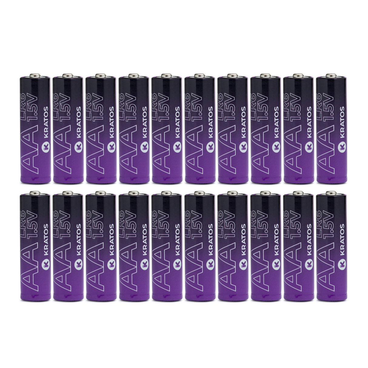 Kratos Power High-Performance Ultra Alkaline AA Batteries (20-Pack)