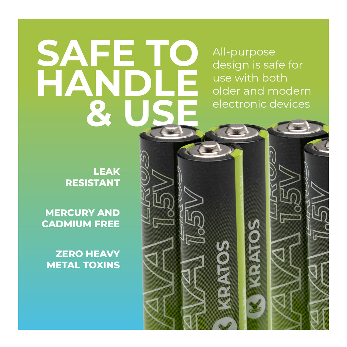 Kratos Power High-Performance Ultra Alkaline AAA Batteries (4-Pack)