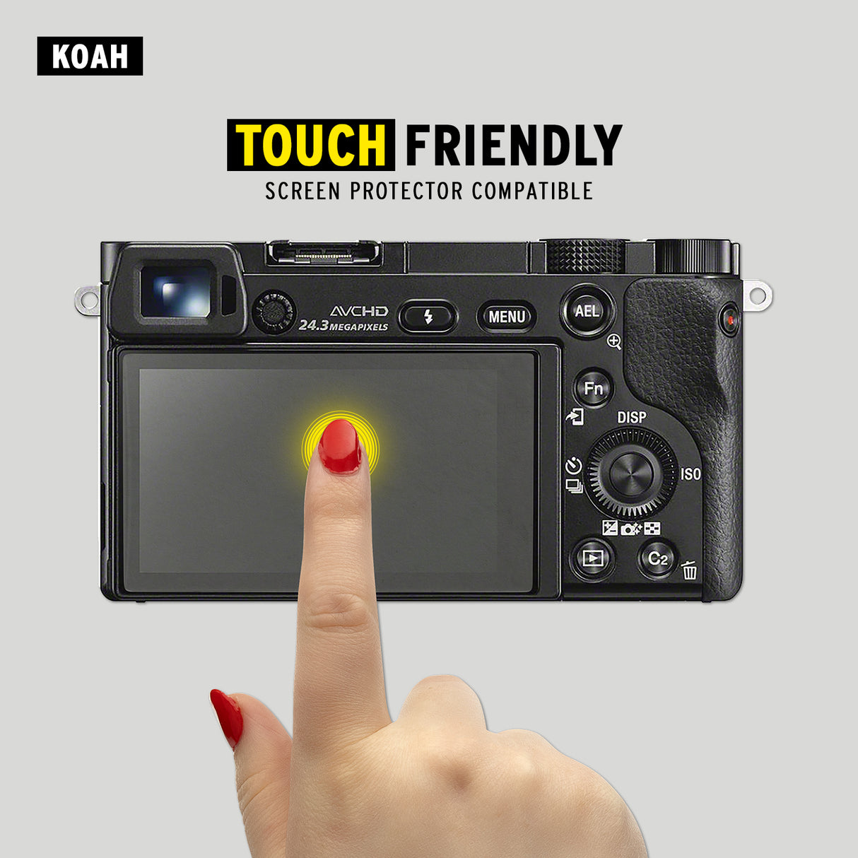 Koah LCD Ultra Armor Screen Protector for Sony a6000, a6400 and a6600 Series Cameras