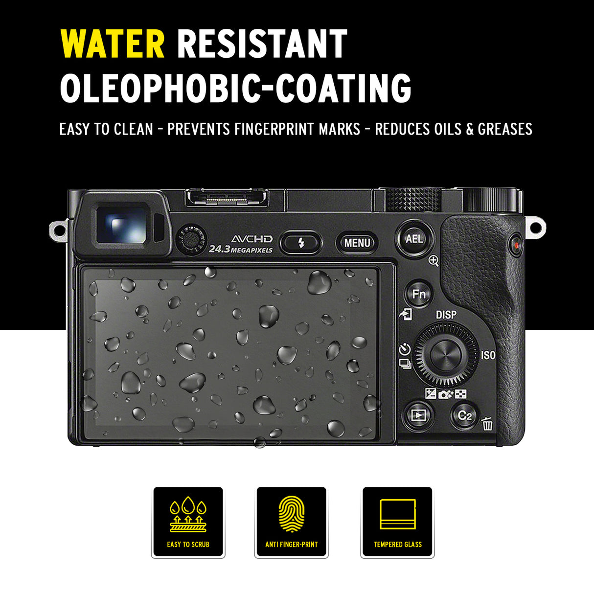 Koah LCD Ultra Armor Screen Protector for Sony a6000, a6400 and a6600 Series Cameras