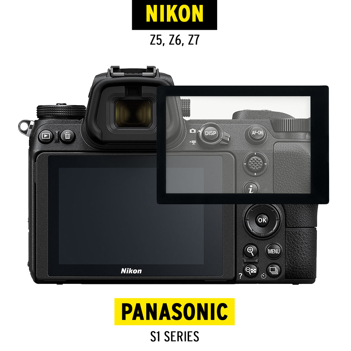 Koah LCD Ultra Armor Screen Protector for Nikon Z5, Z6, and Z7 Series and Panasonic S1 Series