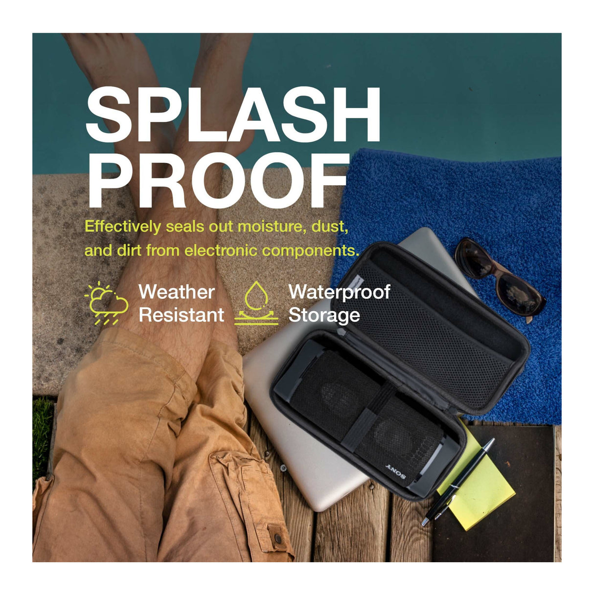 Knox Gear Hard Travel/Storage Case for Sony SRS-XB33 Portable Bluetooth Speaker