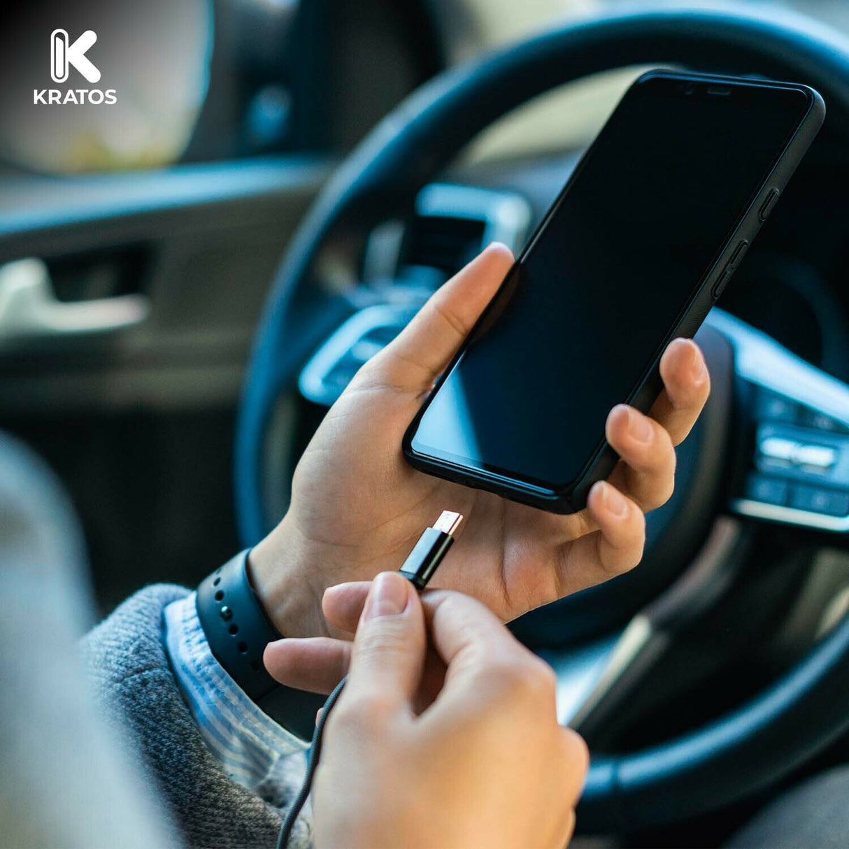 Kratos Power 6-Feet Long Tail Braided Aluminum Alloy USB-C to USB-A Cable (Black)