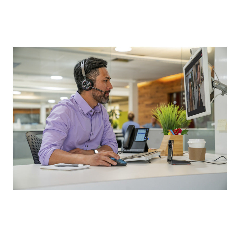 Plantronics Poly Voyager Focus 2 UC Stereo Bluetooth Headset with Stand