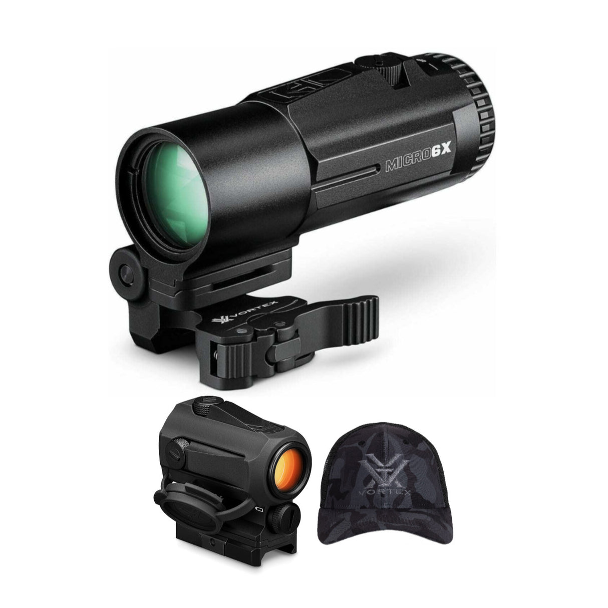 Vortex SPARC Red Dot Sight (2 MOA) Bundle with 6X Red Dot Magnifier