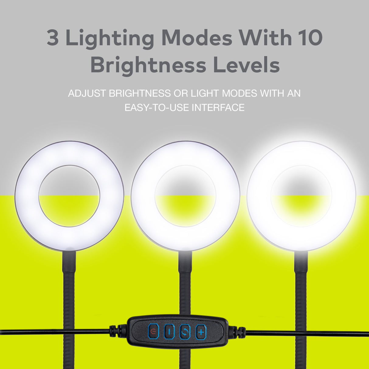 Knox Gear Selfie Ring Light Stand with Cell Phone Holder and Webcam/Camera Mount