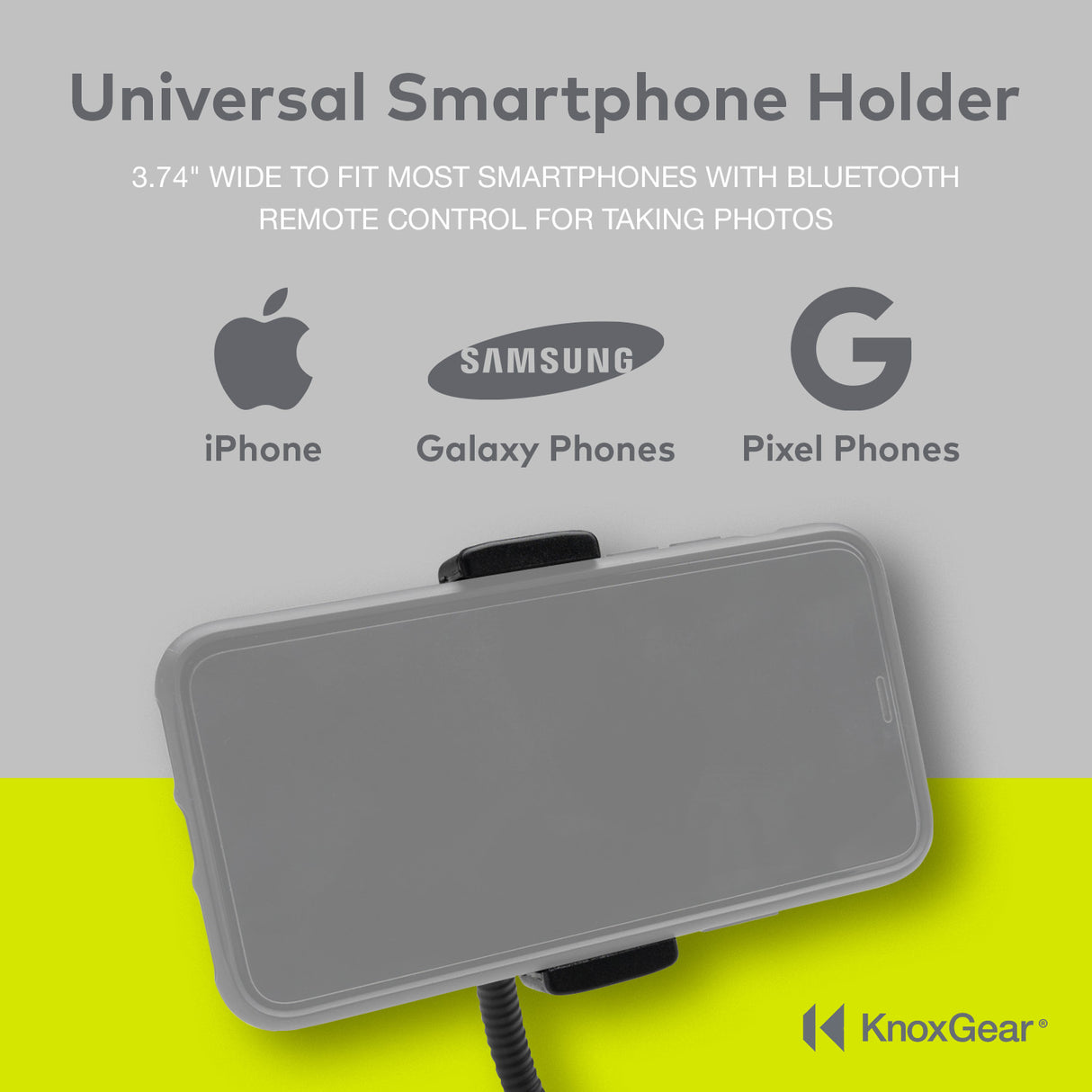 Knox Gear Selfie Ring Light Stand with Cell Phone Holder and Webcam/Camera Mount