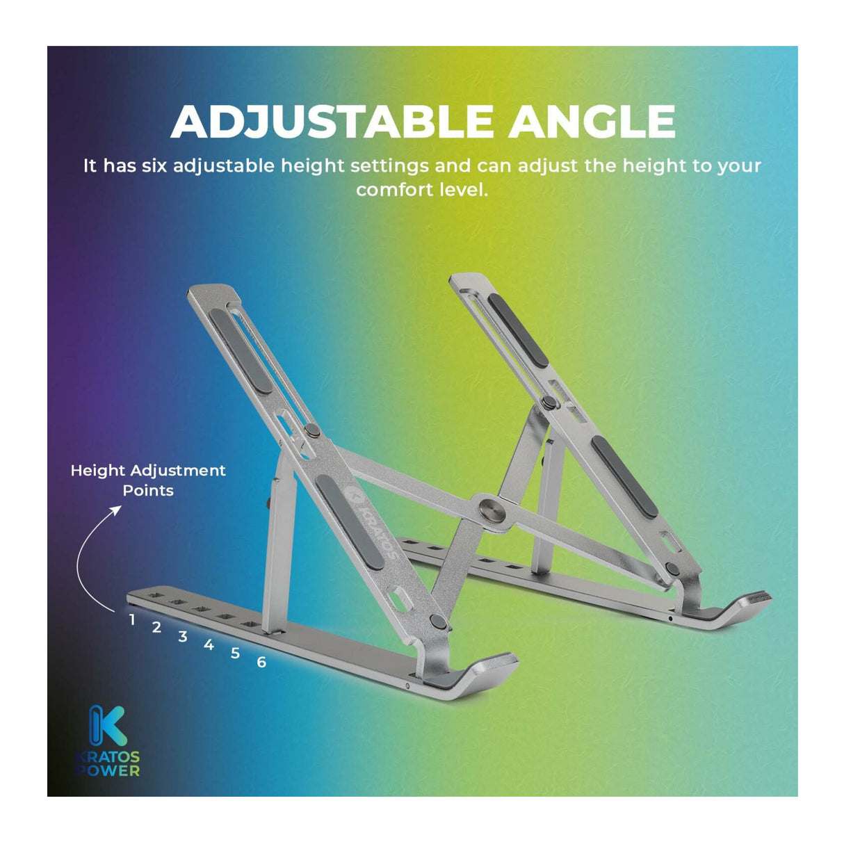 Kratos Power Aluminum Foldable Laptop Stand