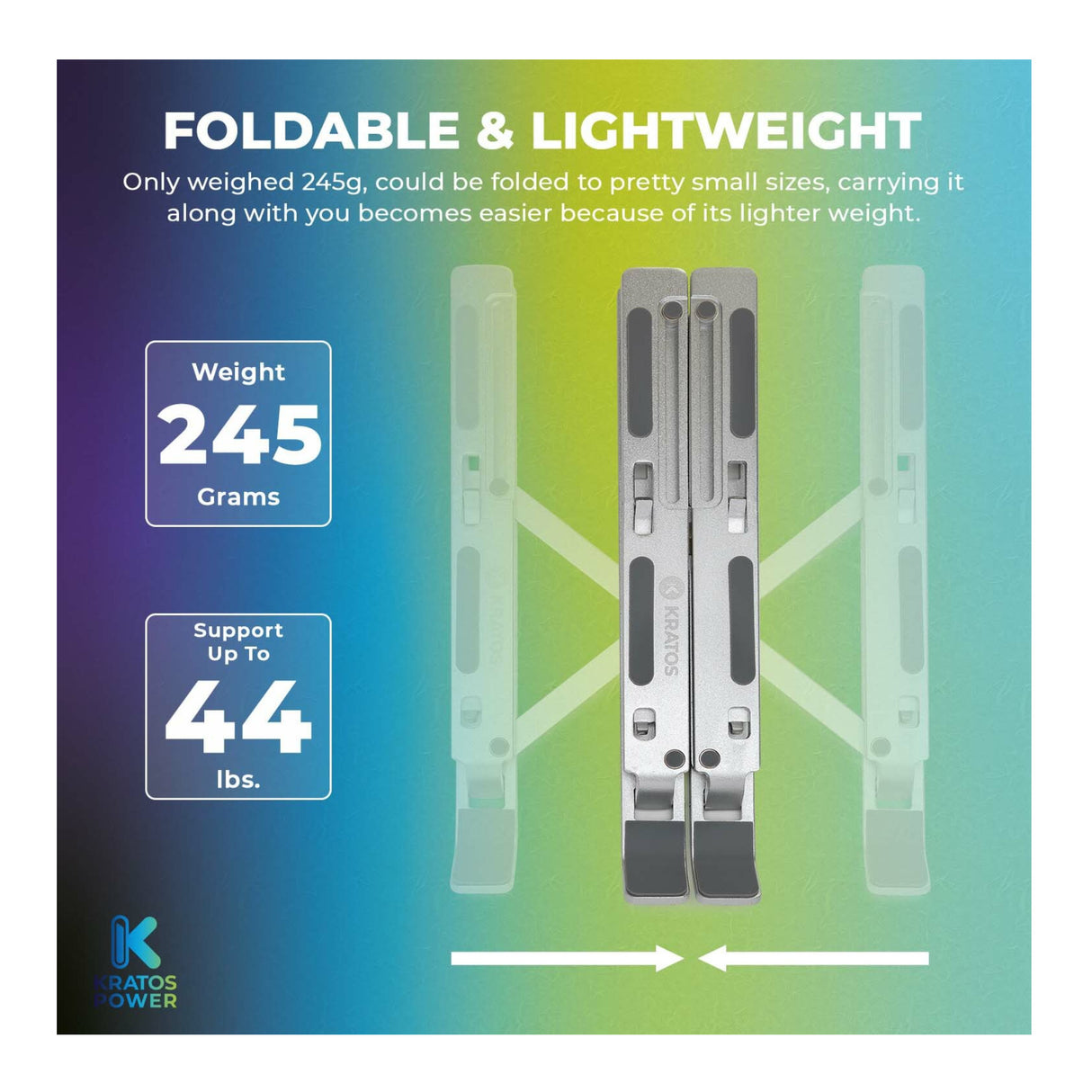 Kratos Power Aluminum Foldable Laptop Stand