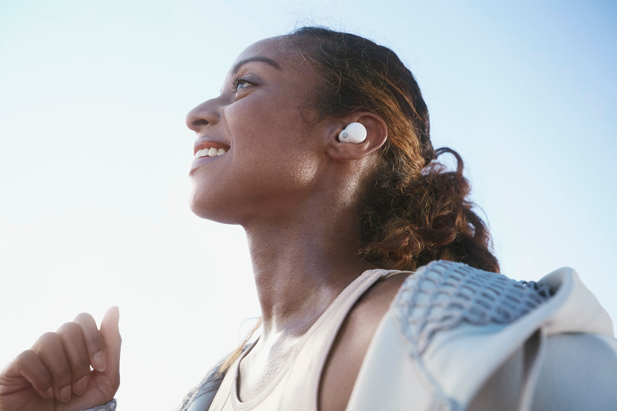 Sony LinkBuds S Truly Wireless Noise Canceling Earbud Headphones (White) with Earphone Case