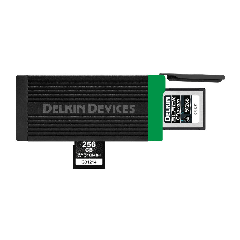Delkin Devices USB 3.2 CFexpress Type B and SD UHS-II Memory Card Reader
